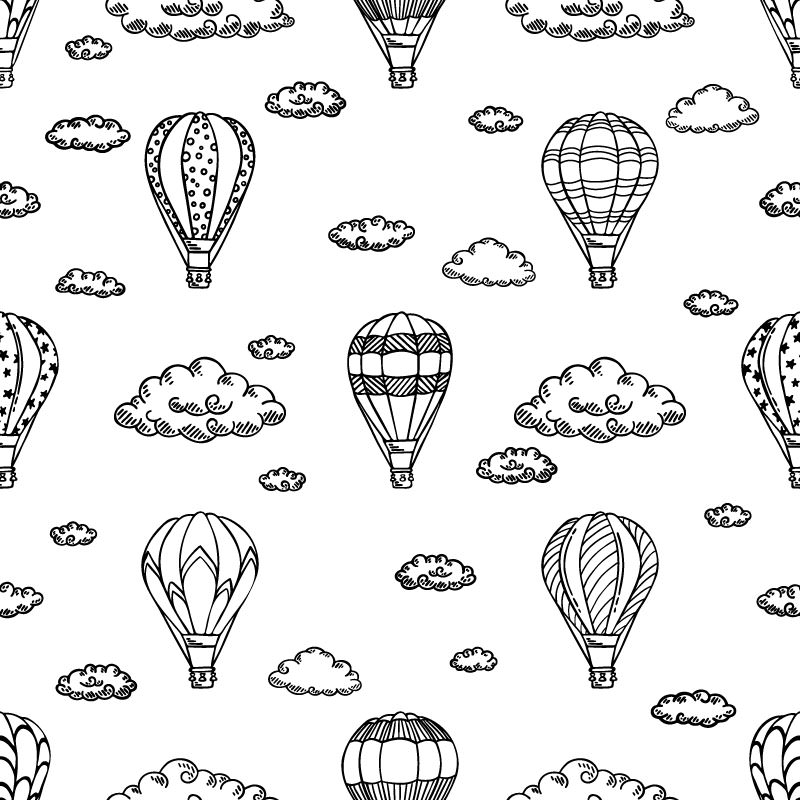 Czarno-białe balony