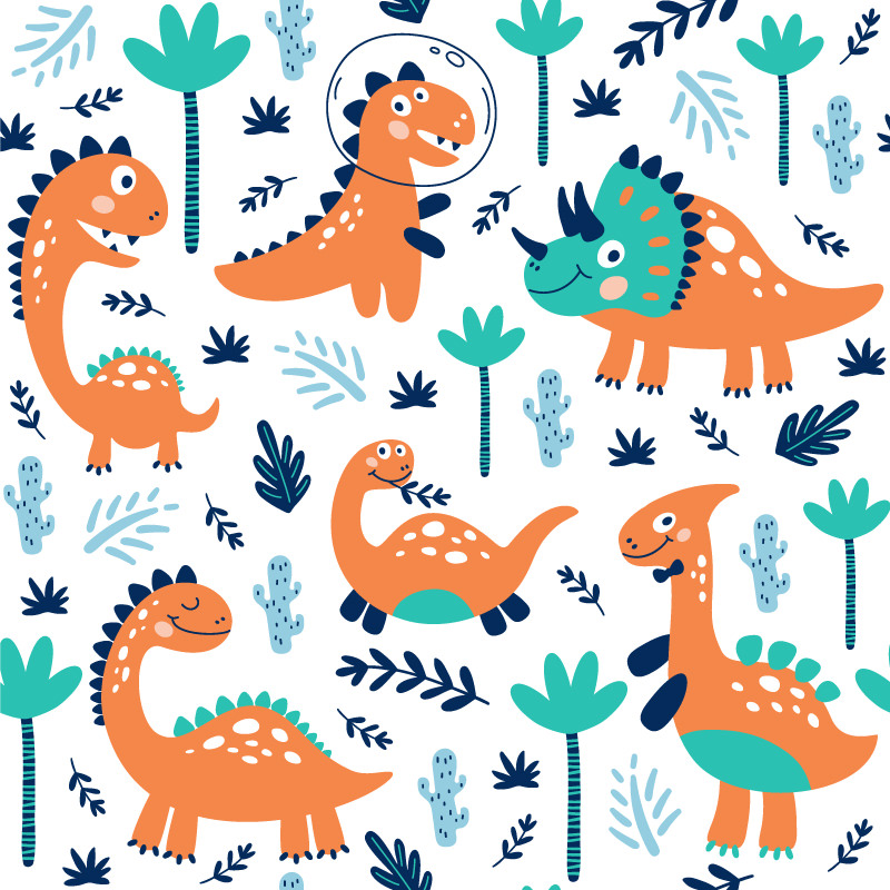 Dinozaury na białym tle