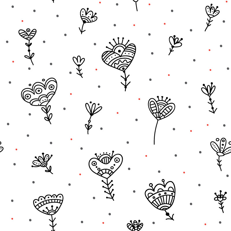 Zabawny kwiatowy rysunek