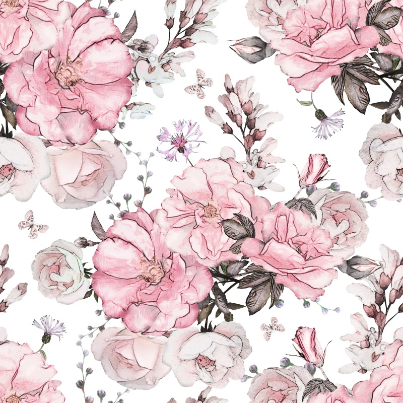 Bukiety różowych kwiatów