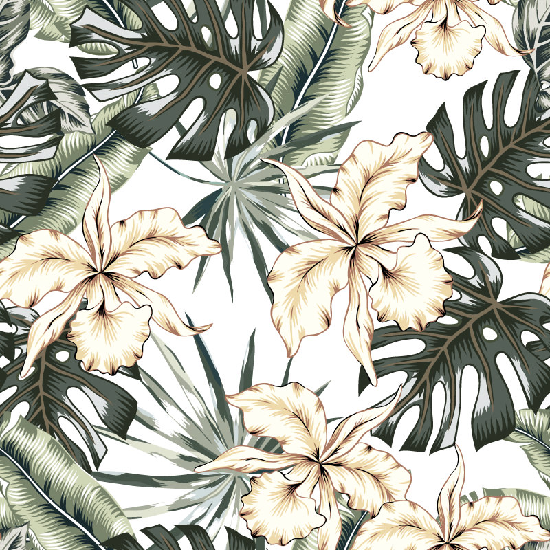 Orchidea na tle palm