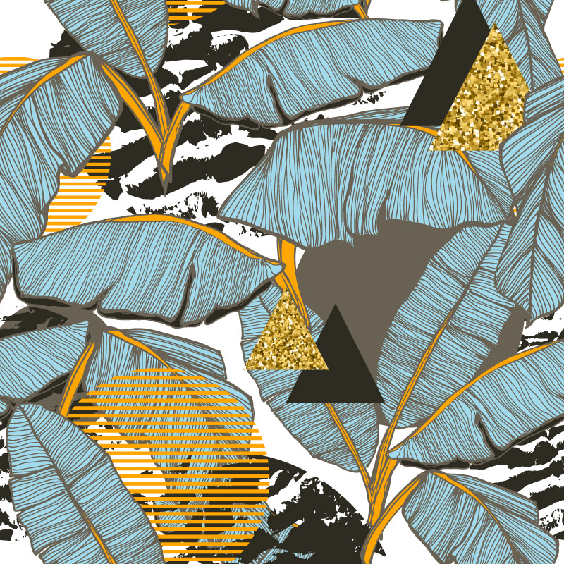 Niebieskie bananowce i trójkąty