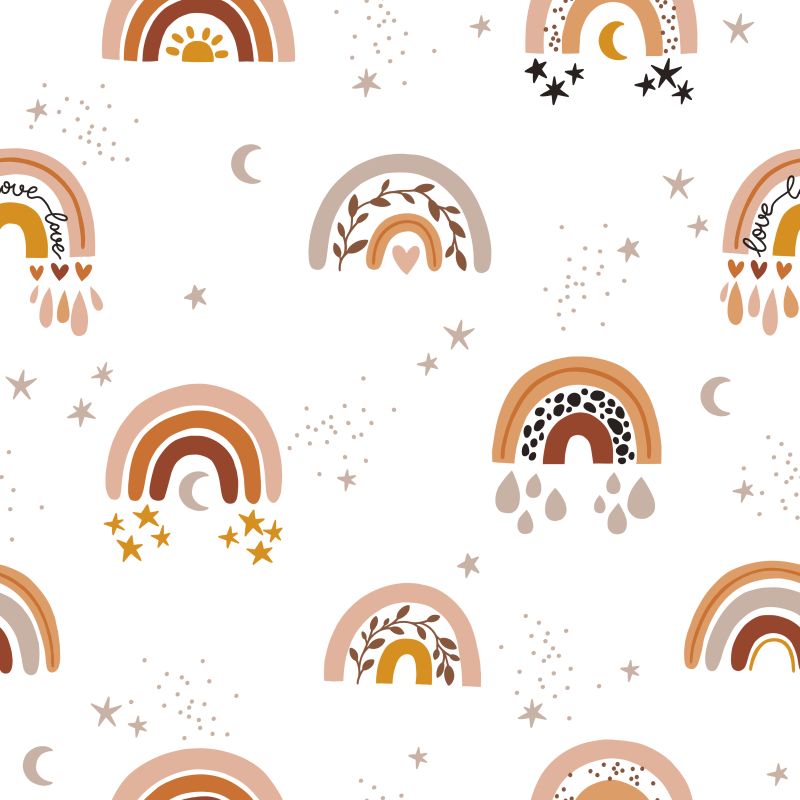 Tęcze, krople, gwiazdki