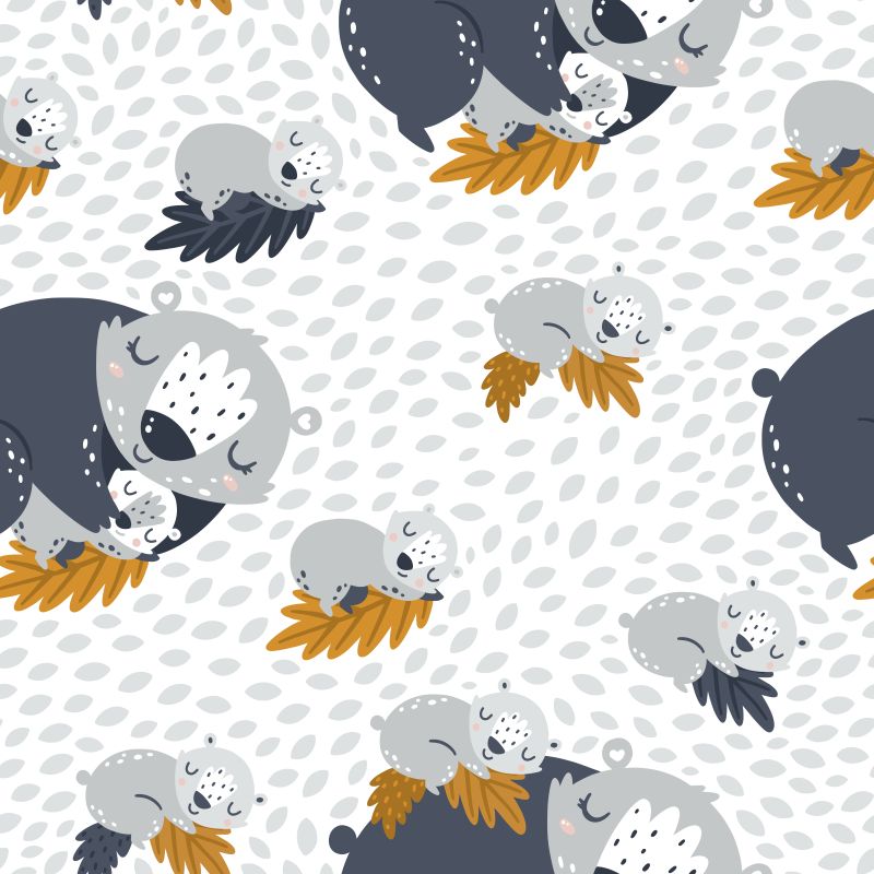 Leśne zwierzęta w liściach