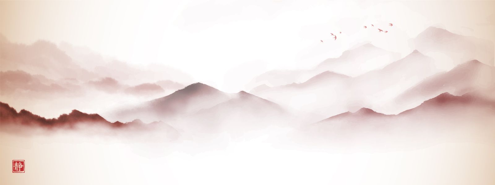 Krajobrazy japonii - góry w brązach