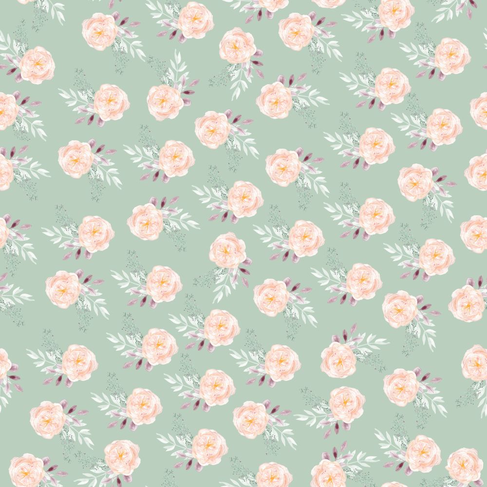 Piwonie na seledynowym tle