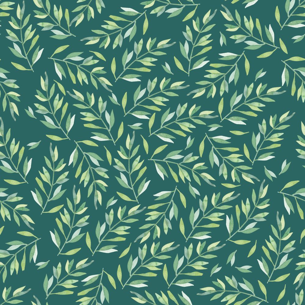 Delikatne listki na seledynowym tle