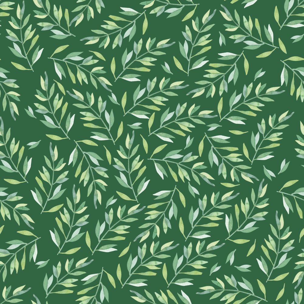 Delikatne listki na zielonym tle