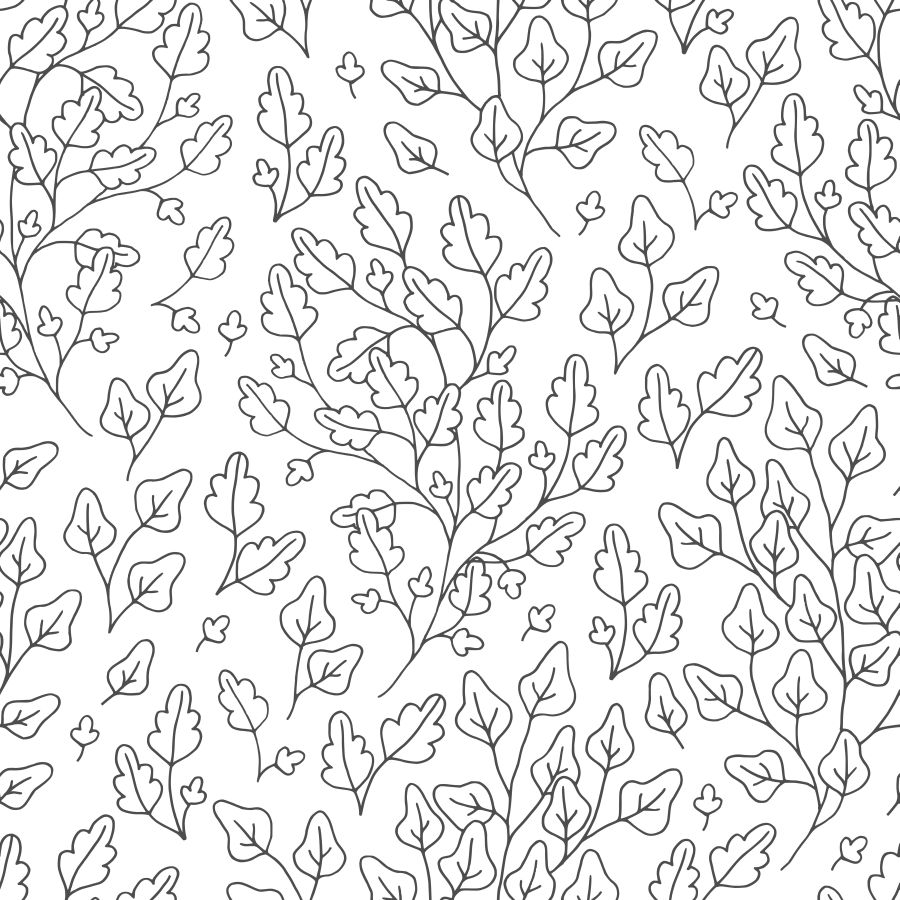 Drobny szkic dębowych listków