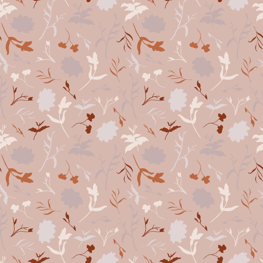 Kwiaty i gałązki jak z wycinanki