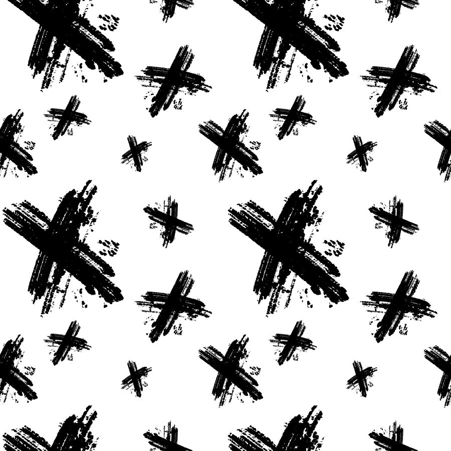 Krzyżyki malowane pędzlem