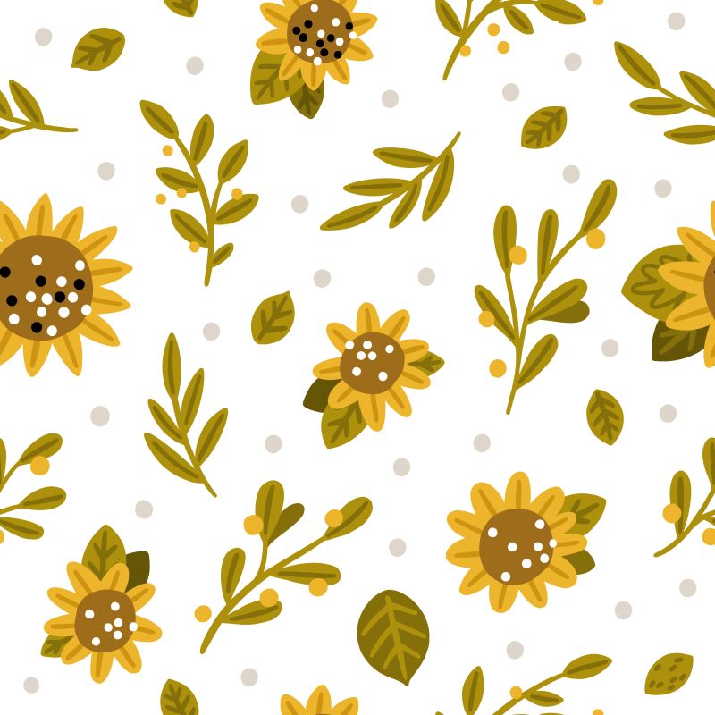 Słoneczniki i listki