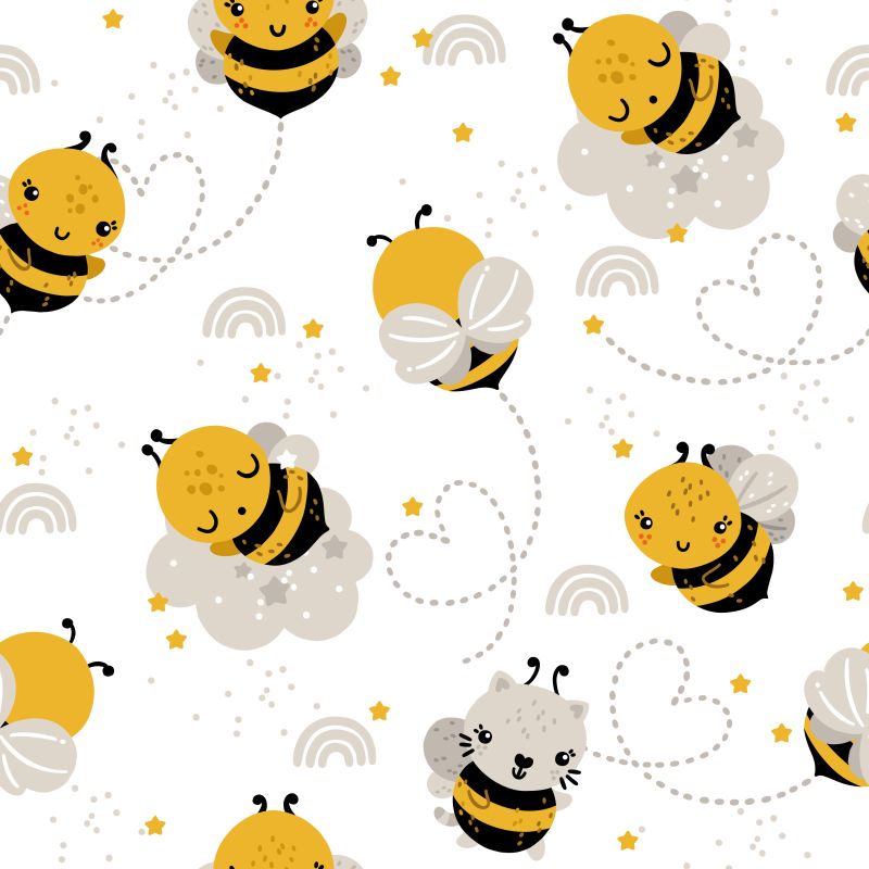 Pszczoły śpiące na chmurkach