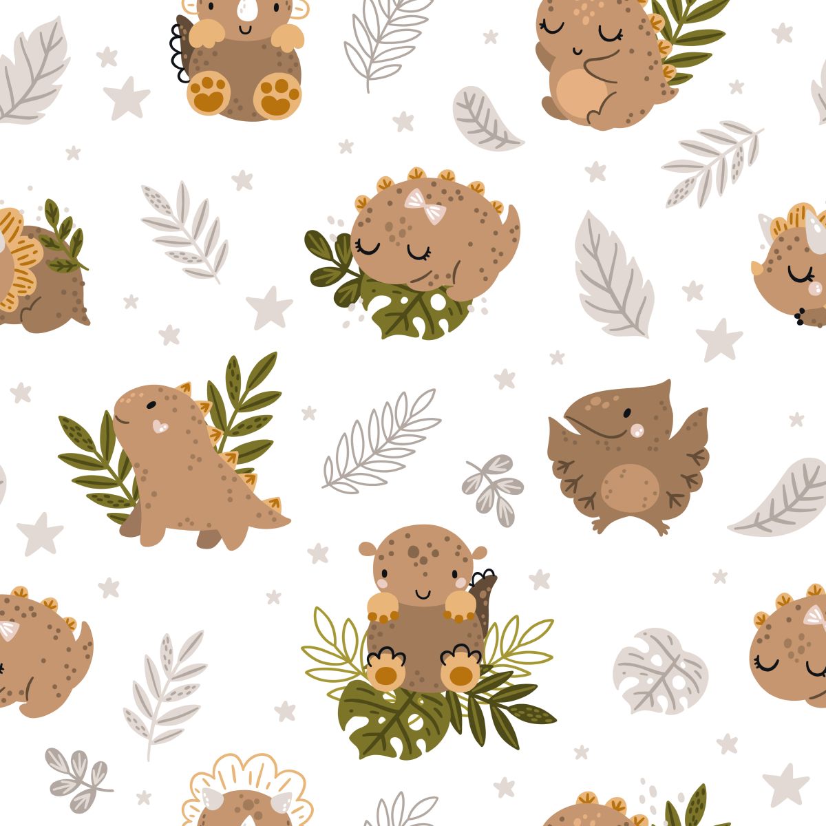 Dzieci dinozaurów i listki