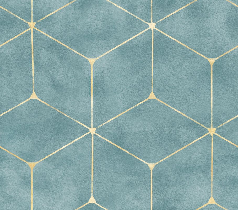 Delikatne, beżowe sześciany na niebieskim tle