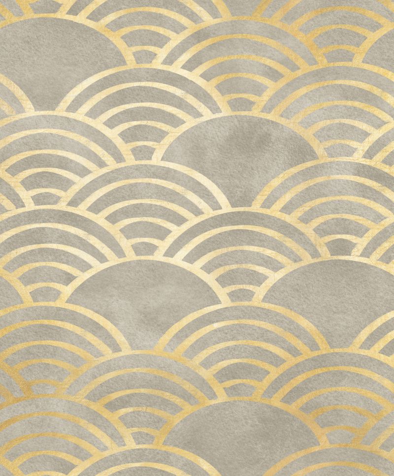 Beżowe łuki, chmury na różowym tle