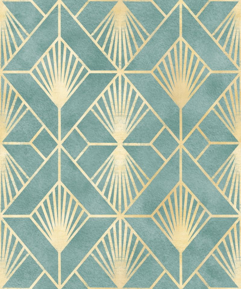 Beżowy witraż na niebieskim tle