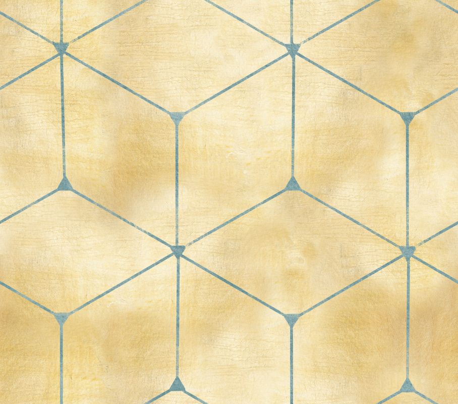 Delikatne, niebieskie sześciany na beżowym tle