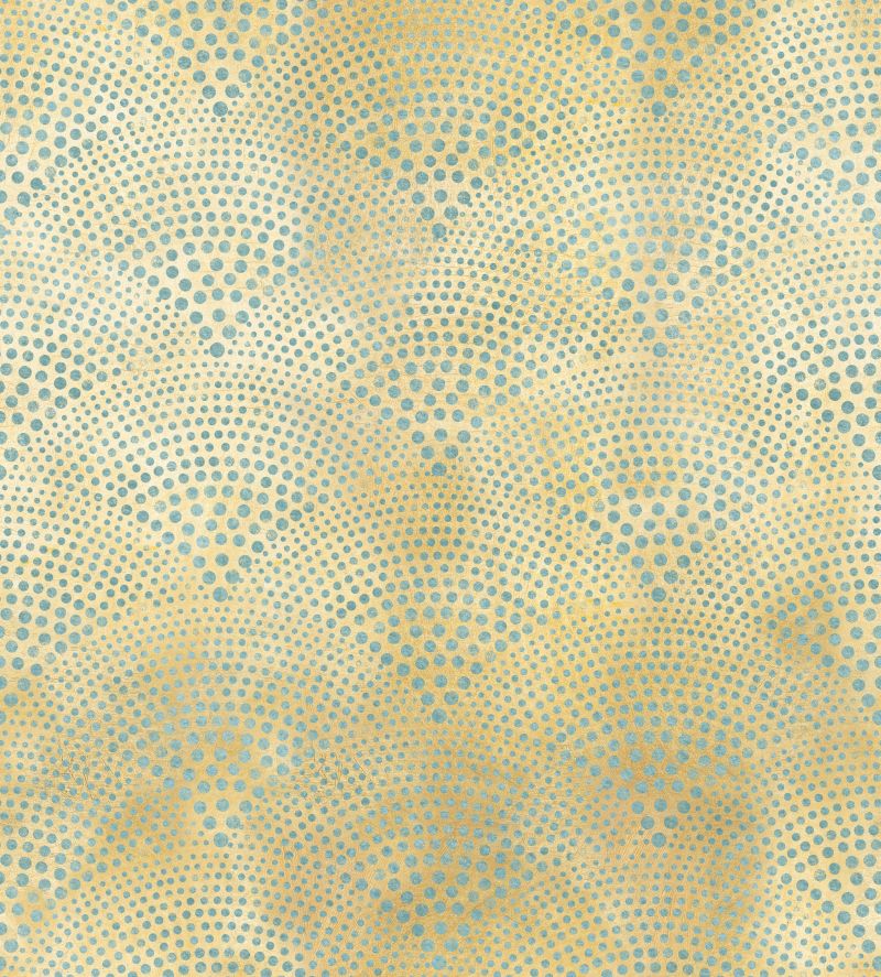 Łuki z niebieskich kropek na beżowym tle