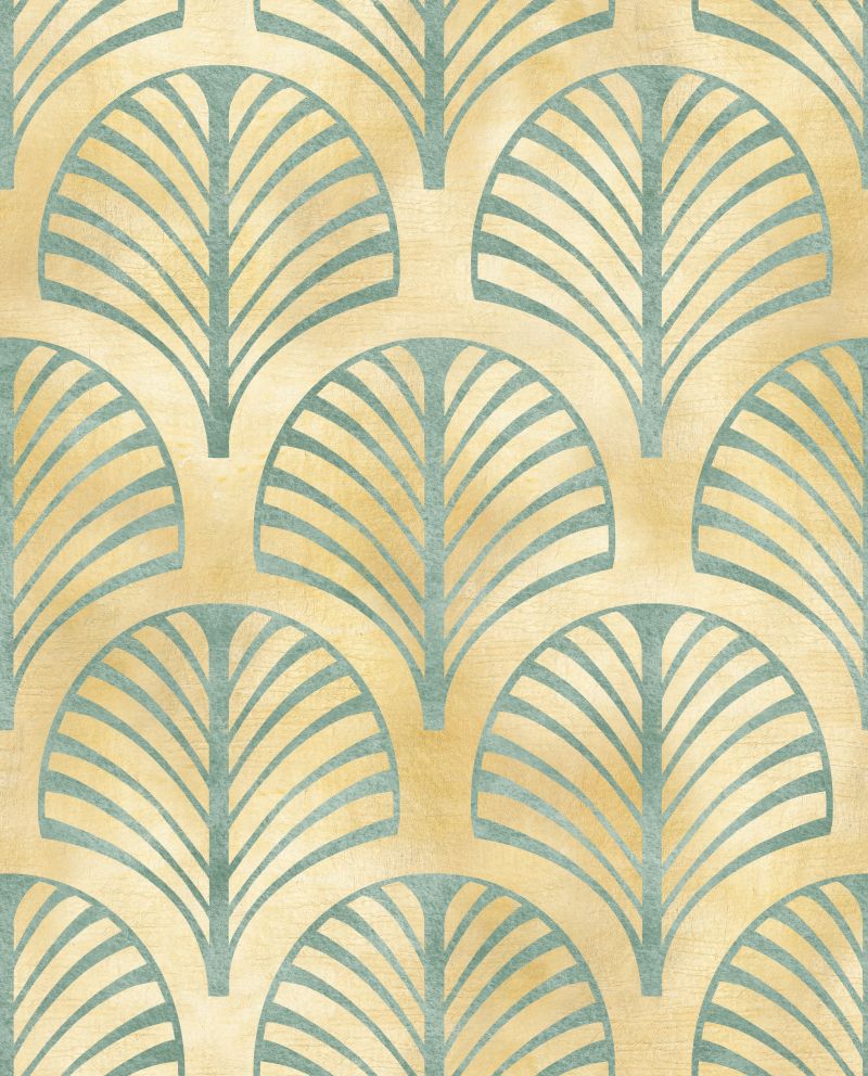 Niebieskie drzewka na beżowym tle