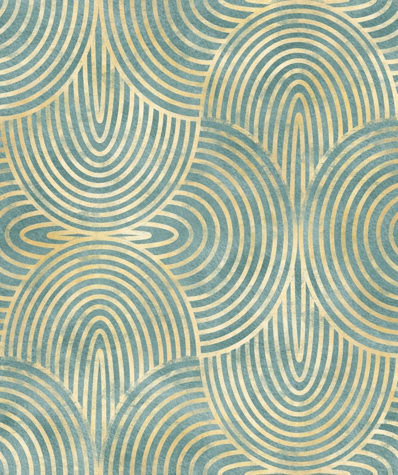 Beżowe linie jak odciski palców na niebieskim tle