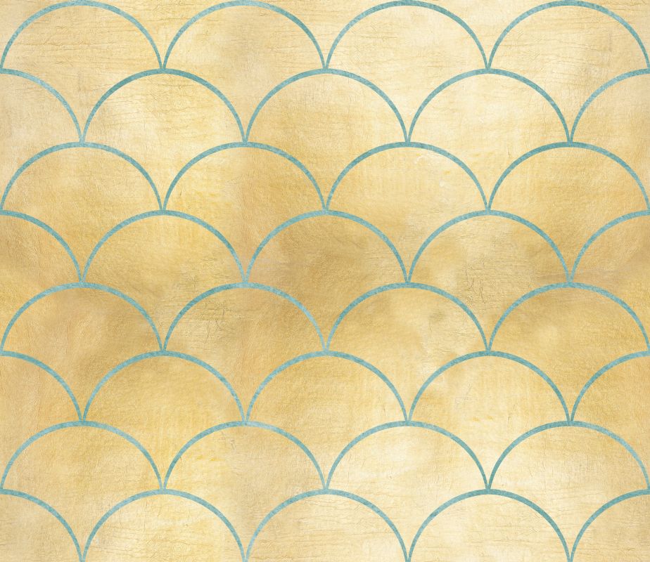 Delikatne niebieskie łuki na beżowym tle