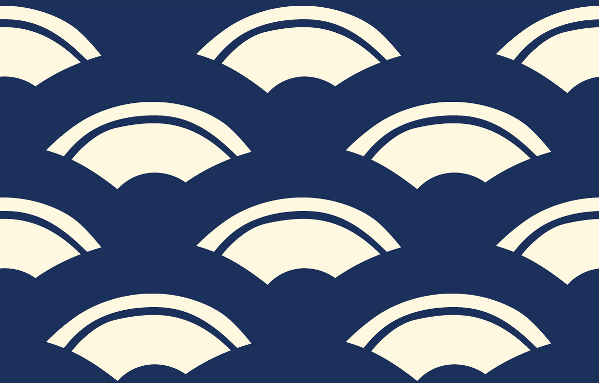 Beżowe łuki na granacie