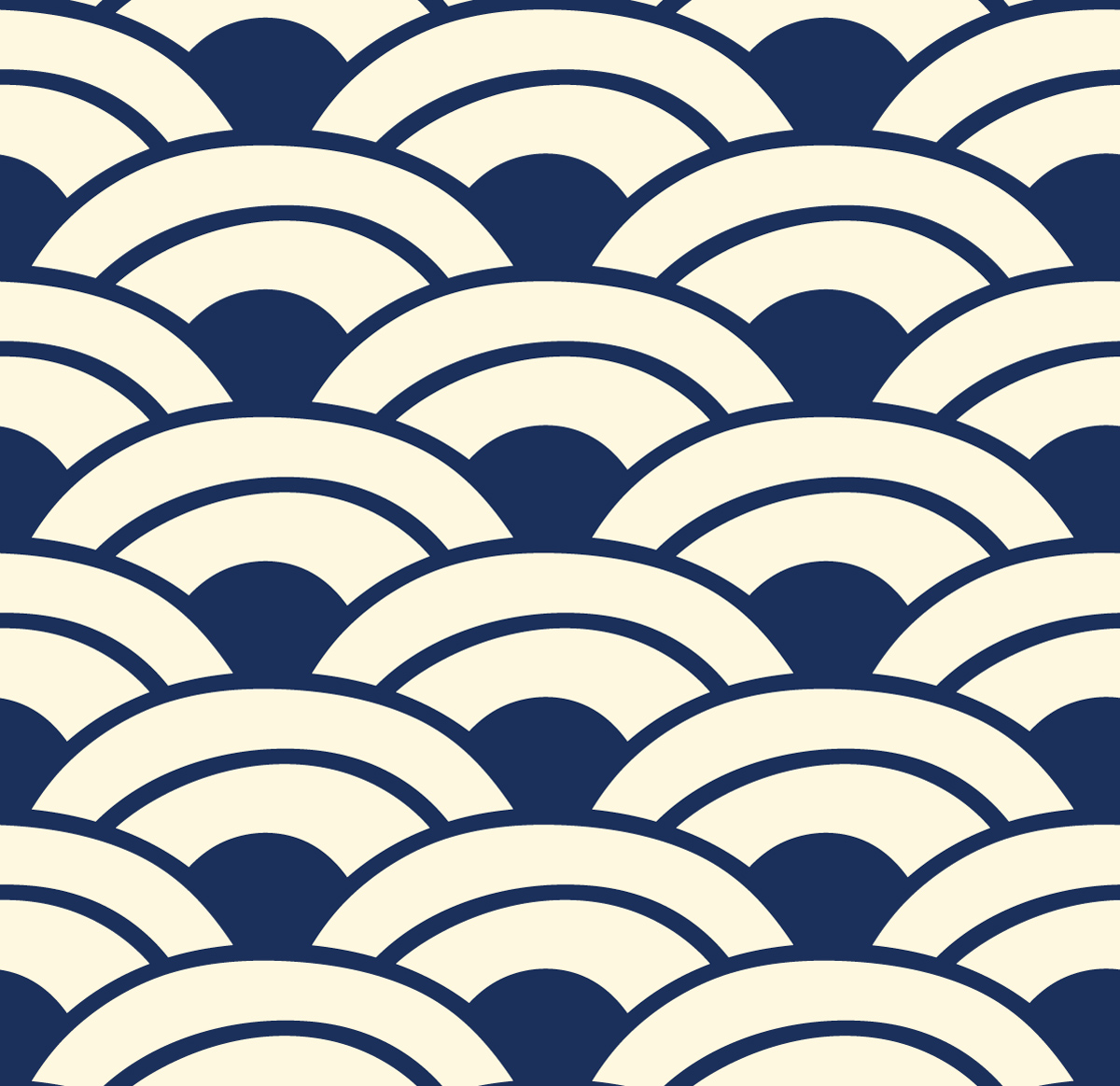 Granatowe pagórki na beżowym tle