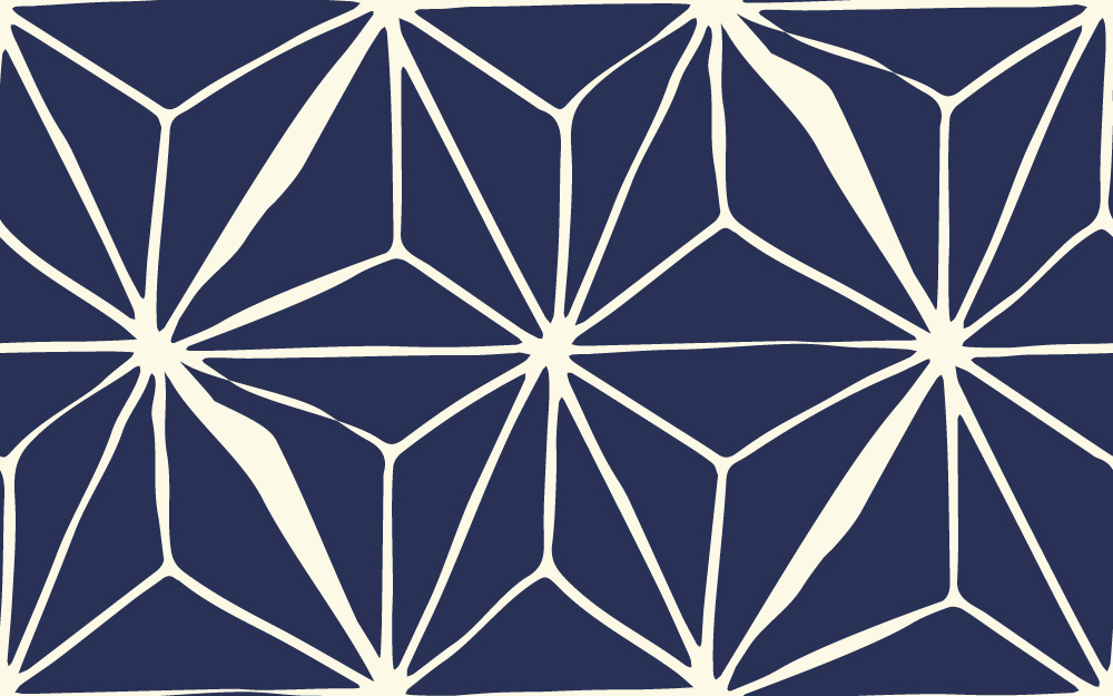 Geometryczny wzorek, gwiazdy na granatowym tle