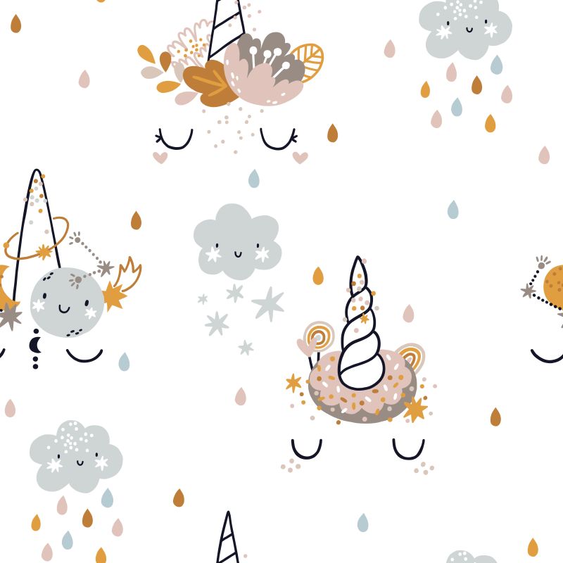 Rogi jednorożca w deszczu