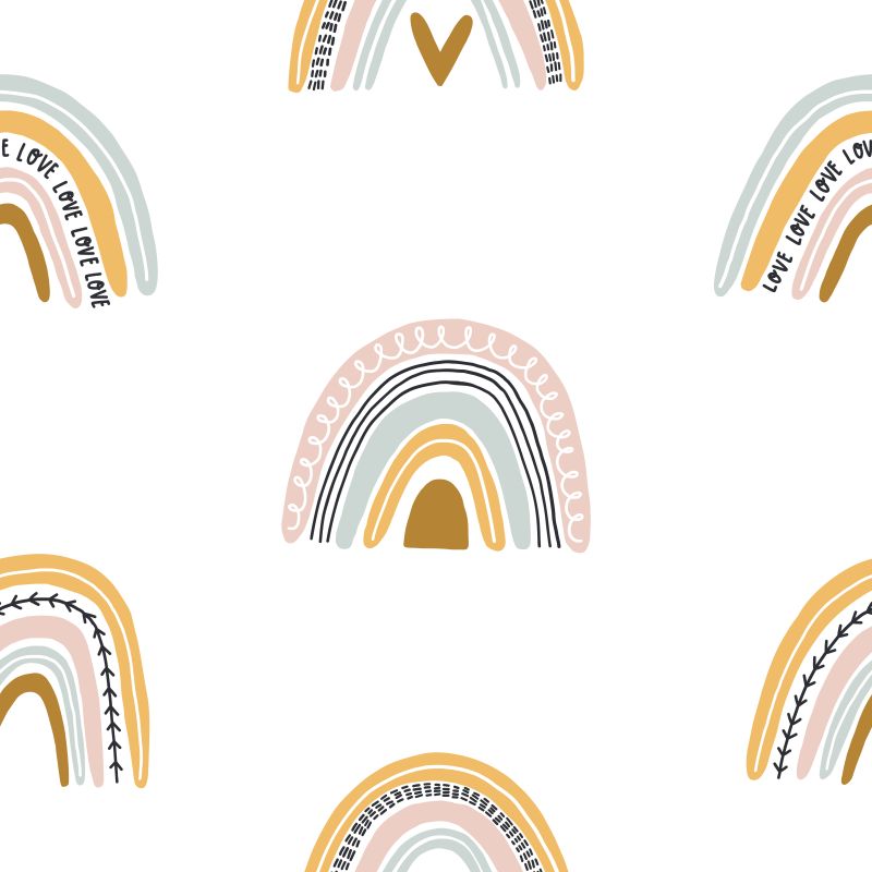 Tęcze, szlaczki, napisy