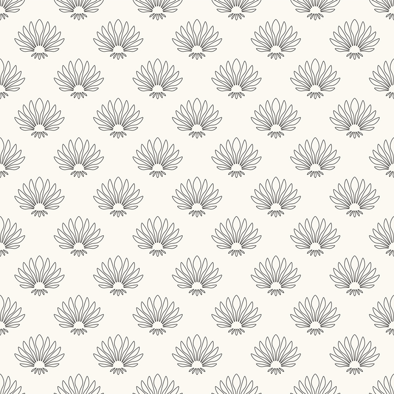 Czarne obrysy liliii na jasnym tle