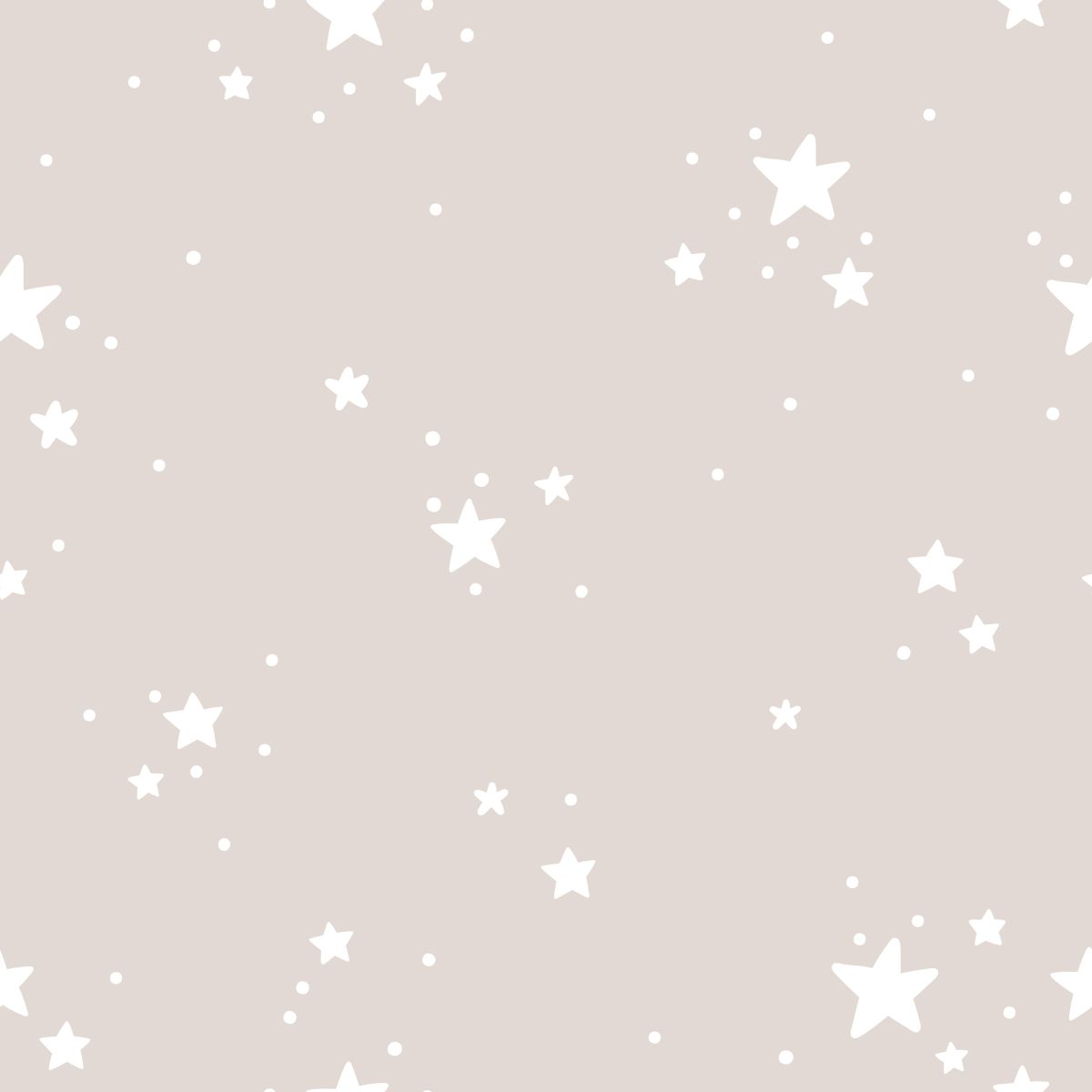 Białe gwiazdki na beżowym tle