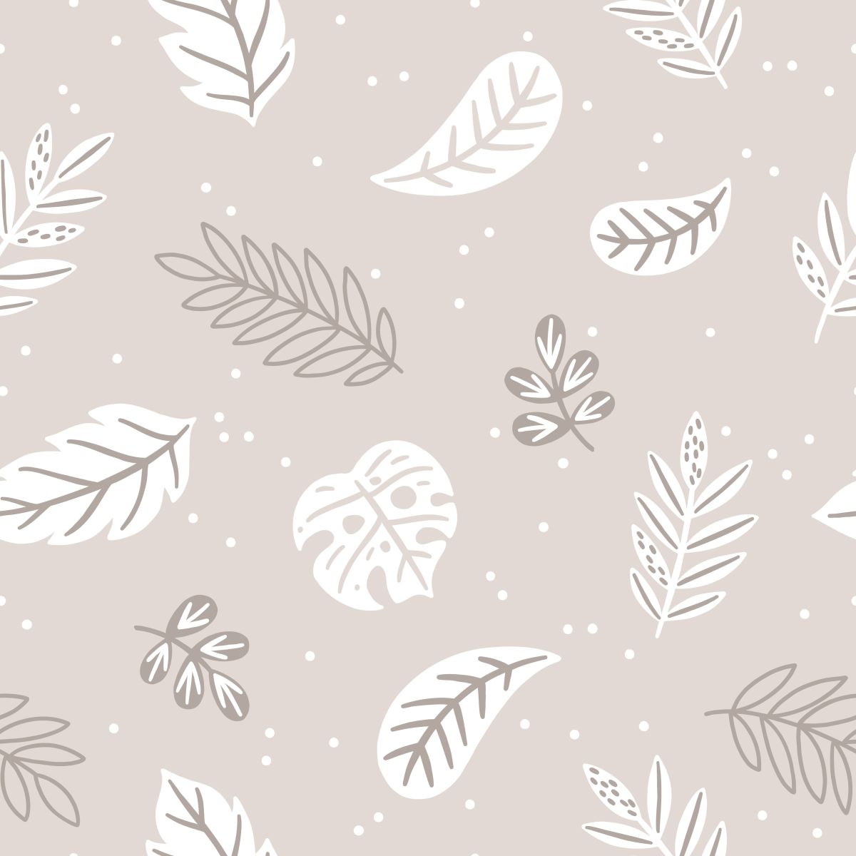 Białe listki na beżowym tle