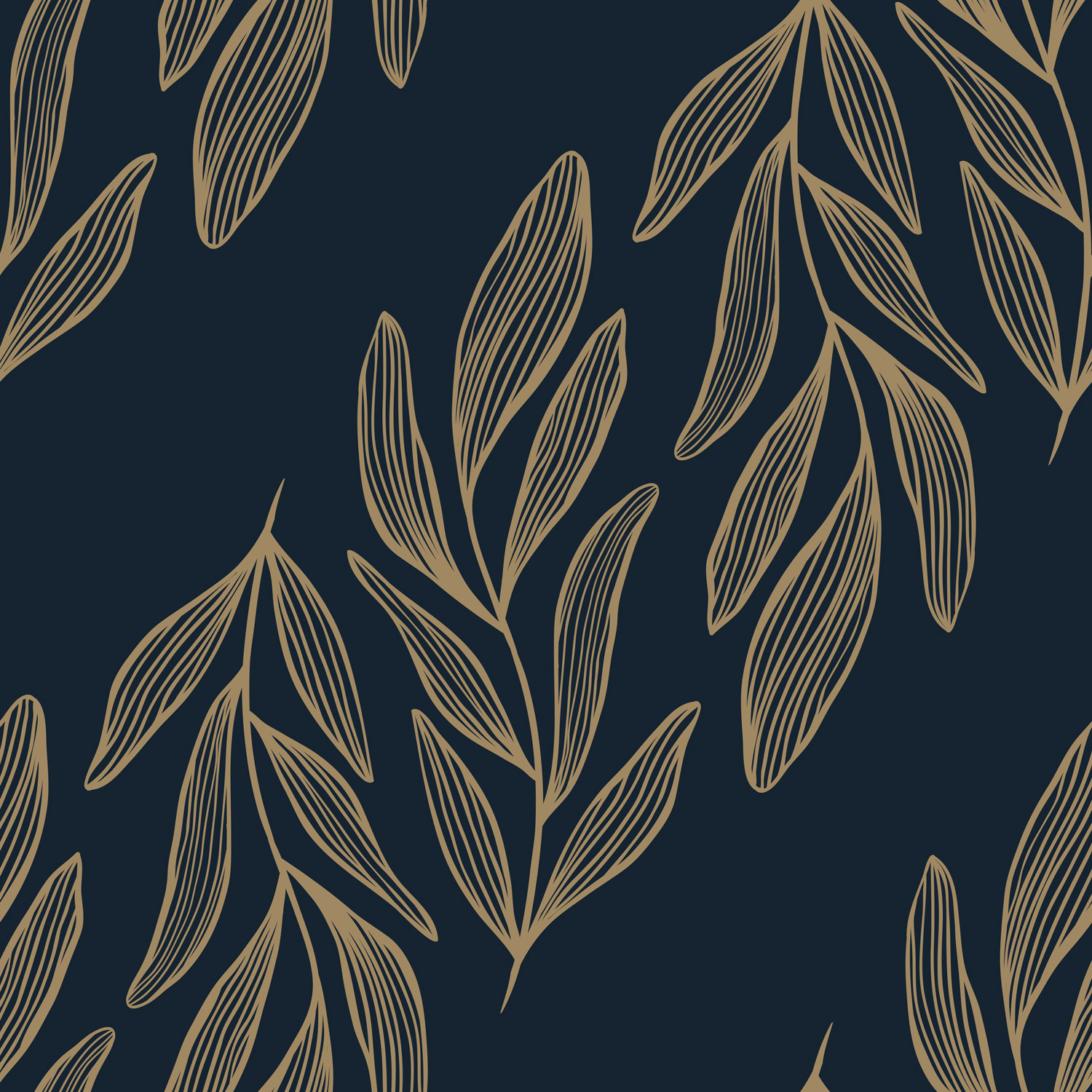 Beżowe, pionowe gałązki na granatowym tle