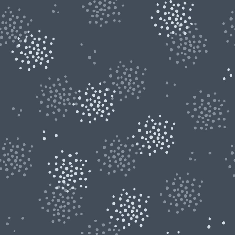 Niebieskie kropeczki na granatowym tle