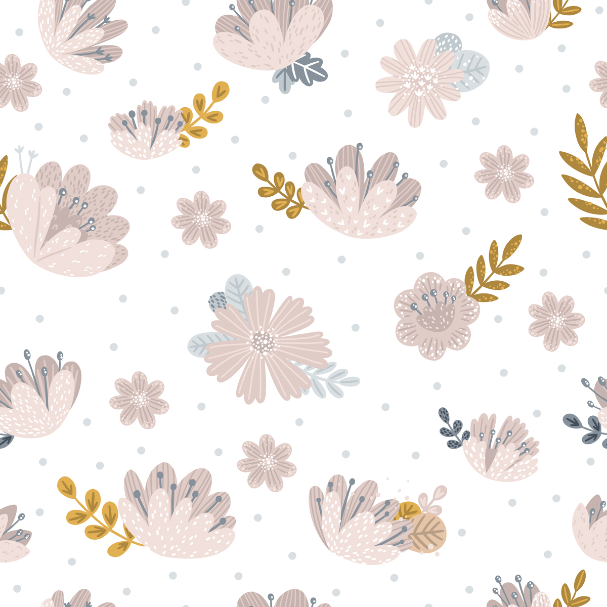 Szaroróżowe kwiaty