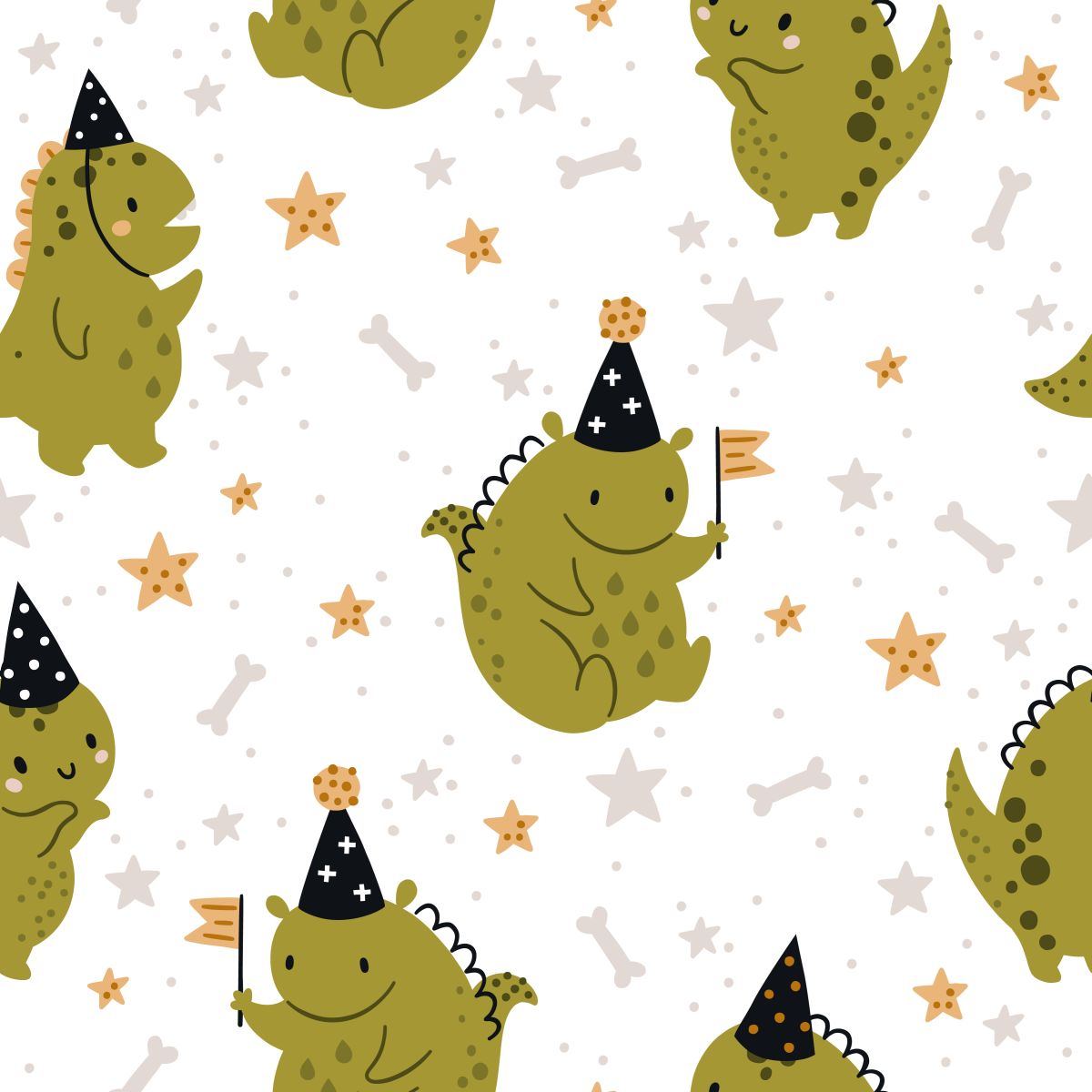 Wesołe zielone dinozaury