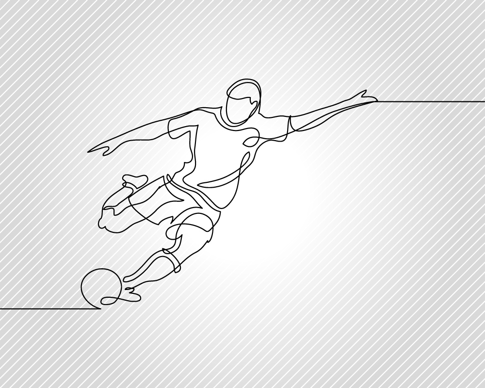 Piłkarz malowany kreską