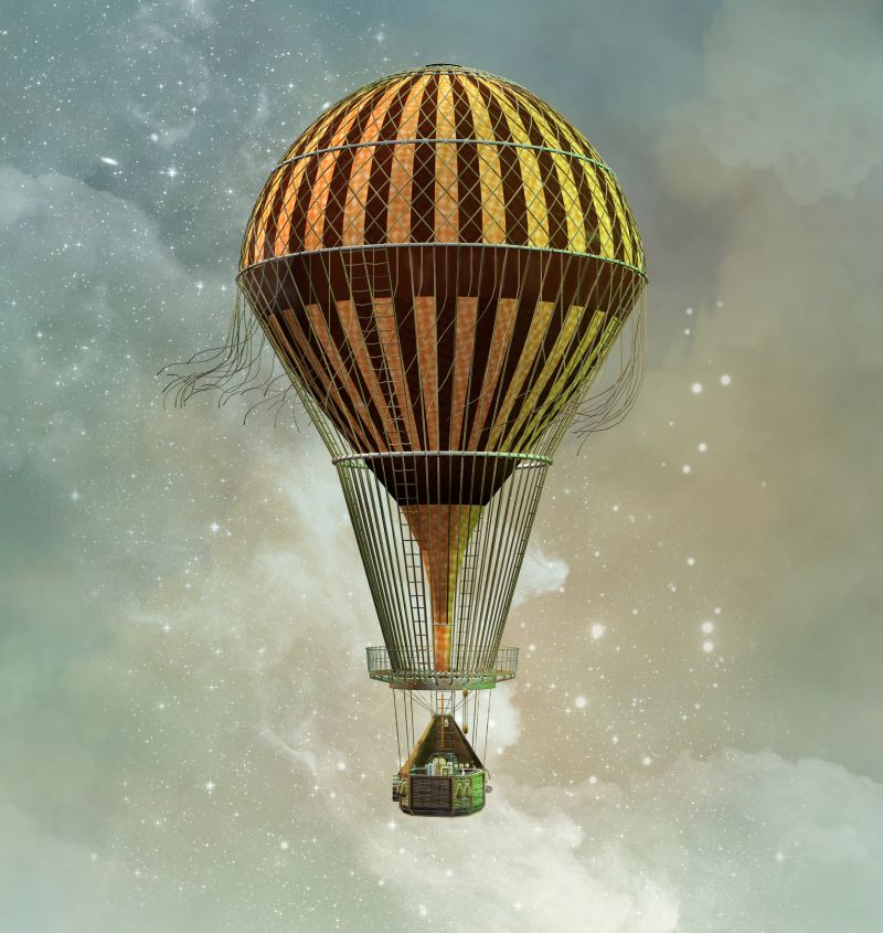 Balon w stylu steampunk