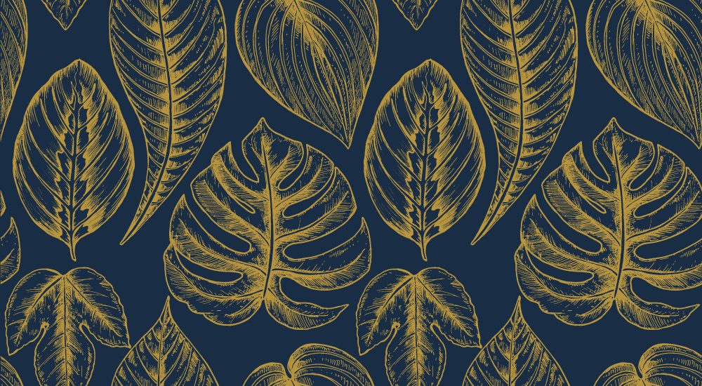 Zarys liści na granacie