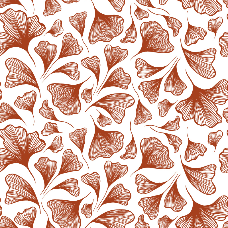 Czerwone liście miłorzębu na białym tle