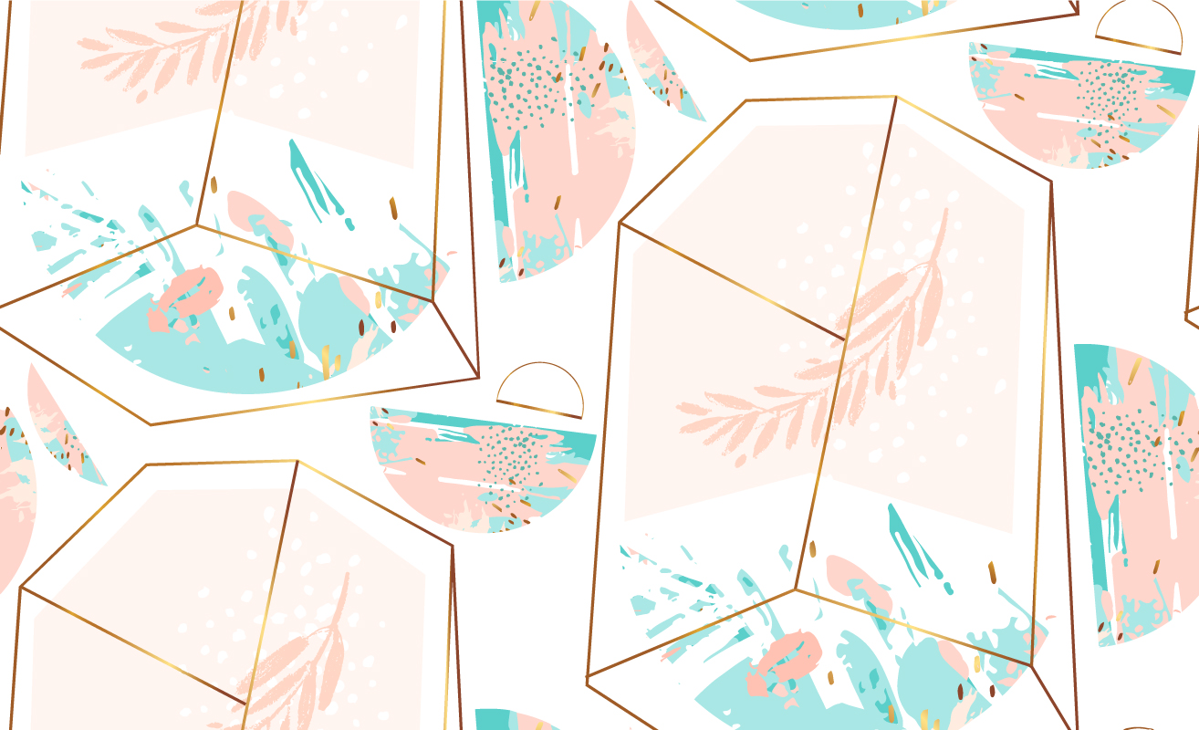 Graniastosłupy na bladym różu