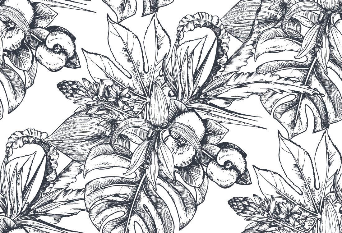 Bukiet z liści i owoców