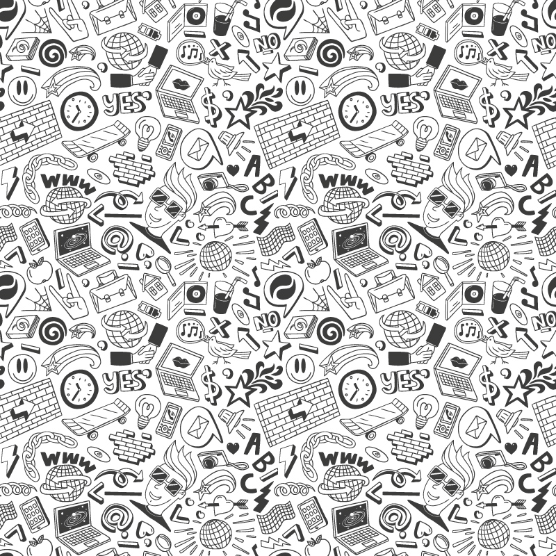 Czarno-białe ikonki