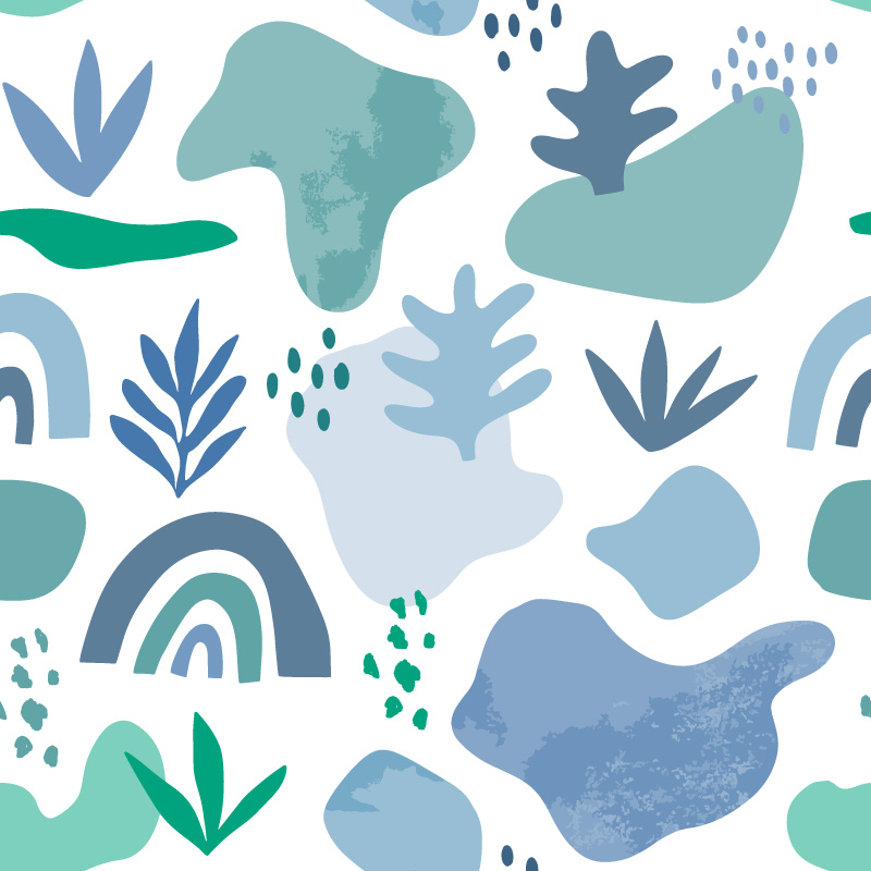 Niebieskozielone wzorki