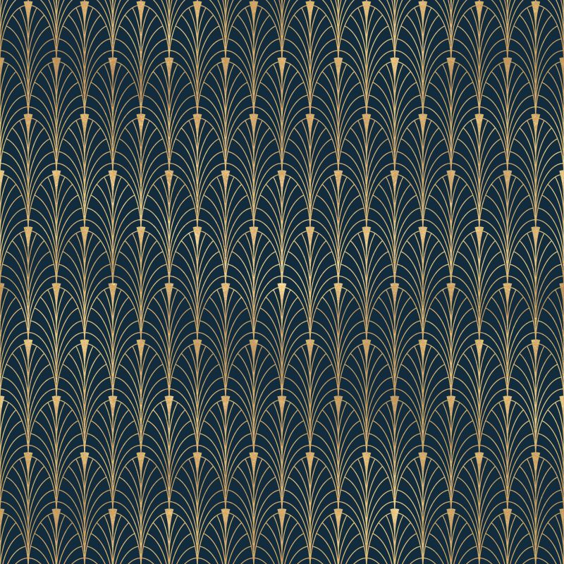 Beżowe łuki na granatowym tle