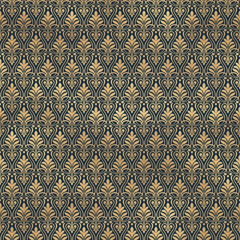 Florystyczny wzór na granatowym tle