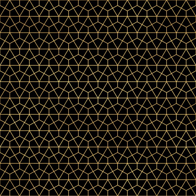 Geometryczne serca, wielokąty na czarnym tle