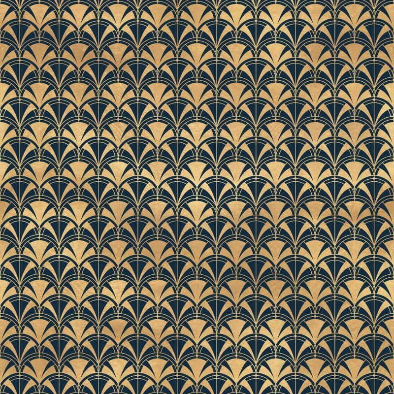 Ozdobne łuki na granatowym tle